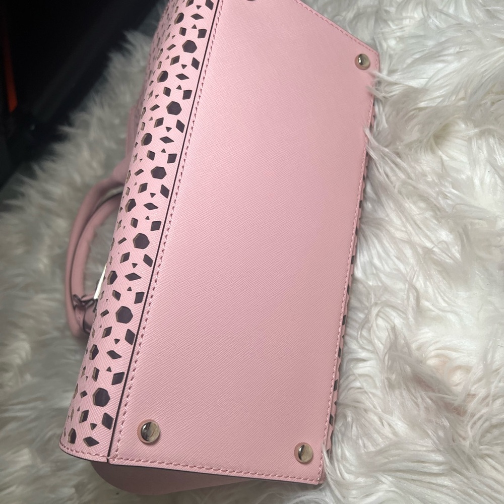 Baby Pink and Brown Kate Spade Bag - Picture 3 of 9